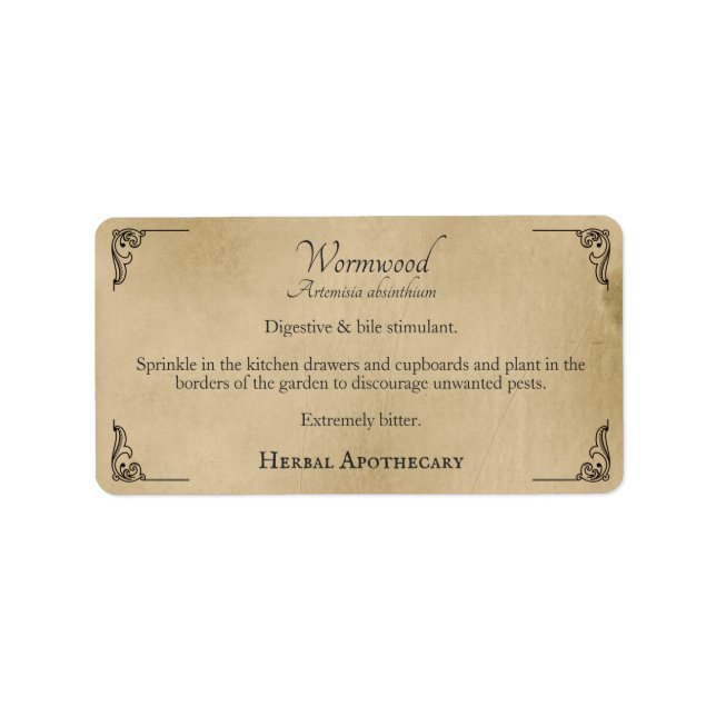 Etiqueta Herbal Apothecary Stickers (Frente)