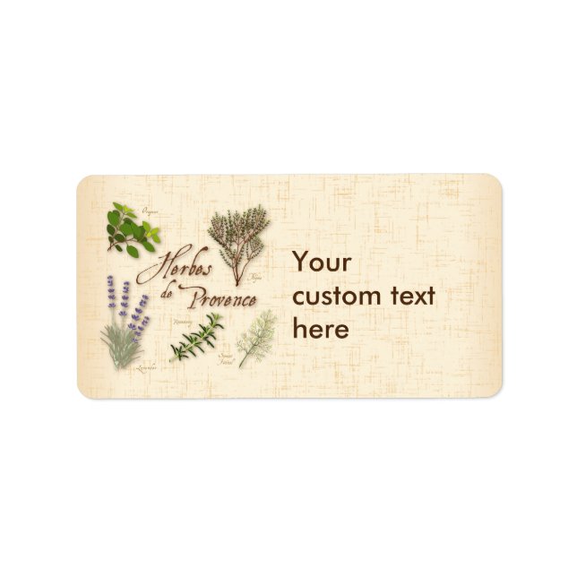 Etiqueta Herbes de Provence Labels (Frente)