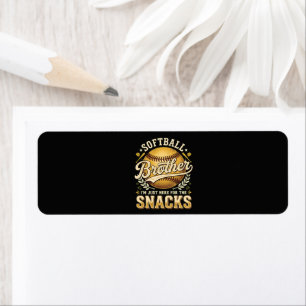Etiqueta Hermano de Sóftbol Divertido Snacks Deportes