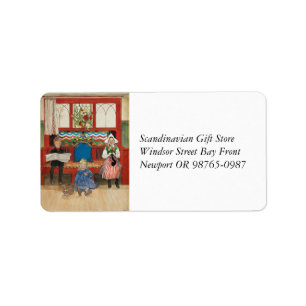 Etiqueta Hermano y hermanas tocan a mamá y papá