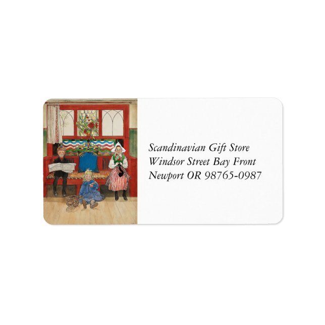 Etiqueta Hermano y hermanas tocan a mamá y papá (Frente)