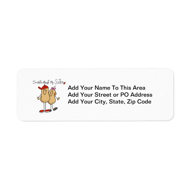 Etiqueta Hermanos Nutridos Sobre Mi Hermana (Frente)