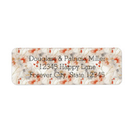 Etiqueta Hermosa Flora Blanca Roja