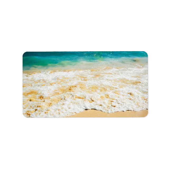 Etiqueta Hermosa foto de Summer Beach Sunset (Frente)
