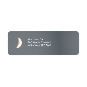 Etiqueta Hermosa luna creciente Waxing en el Personalizado
