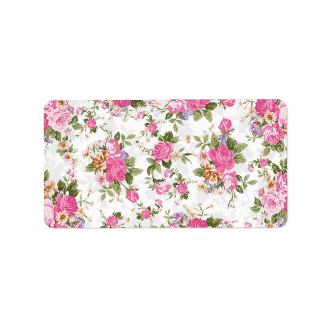 Etiqueta Hermosas y elegantes rosas de época (Frente)