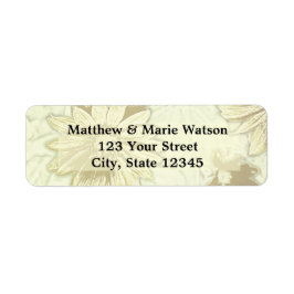 Etiqueta Hermoso diseño floral de girasol