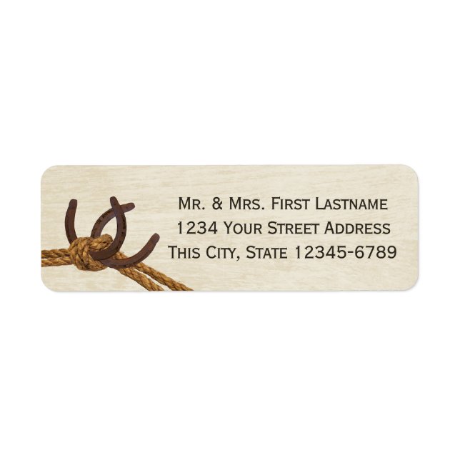 Etiqueta Herraduras y nudos de Rope (Frente)