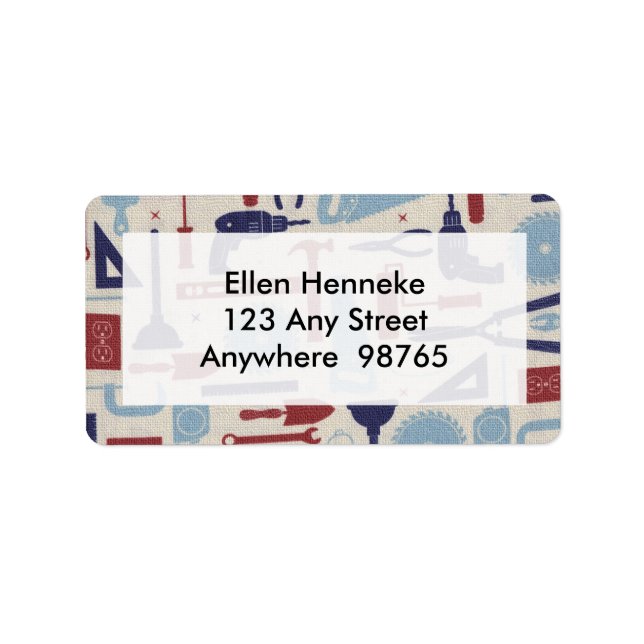 Etiqueta Herramientas de papá (Frente)