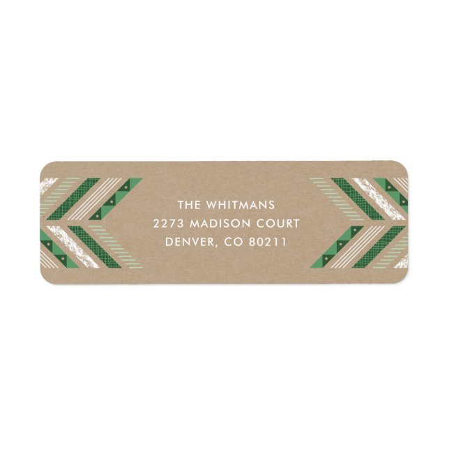 Etiqueta Herringbone Band Address Label - Clover (Frente)