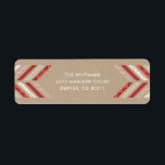 Etiqueta Herringbone Band Address Label - Crimson<br><div class="desc">Address your Christmas card envelopes with this colorful,  Scandinavian-inspired mailing label,  which was created to coordinate with the "Herringbone Band" holiday collection.</div>