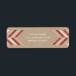 Etiqueta Herringbone Band Address Label - Crimson<br><div class="desc">Address your Christmas card envelopes with this colorful,  Scandinavian-inspired mailing label,  which was created to coordinate with the "Herringbone Band" holiday collection.</div>