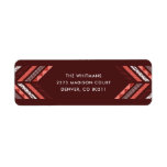 Etiqueta Herringbone Band Address Label - Maraschino<br><div class="desc">Address your Christmas card envelopes with this colorful,  Scandinavian-inspired mailing label,  which was created to coordinate with the "Herringbone Band" holiday collection.</div>