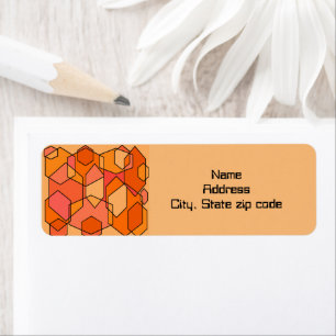 Etiqueta Hexagon Bauhaus - Orange