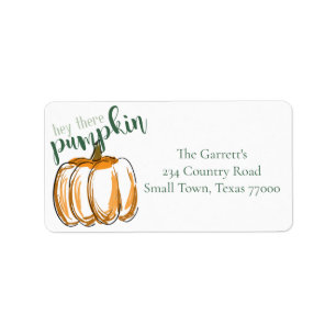 Etiqueta Hey, Hay Pumpkin ¡Acción de Gracias Personalizada!