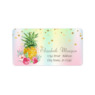 Etiqueta Hibiscus Confetti Holographic