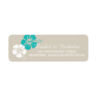Etiqueta Hibiscus Flower | Dirección de devolución