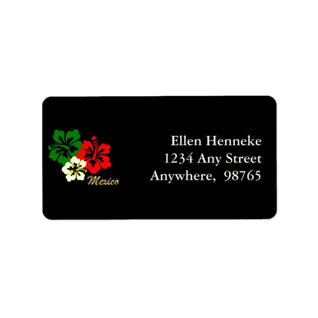 Etiqueta Hibiscus Flowers (Frente)