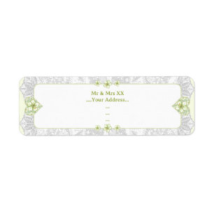 Etiqueta Hibiscus & lace WHITE