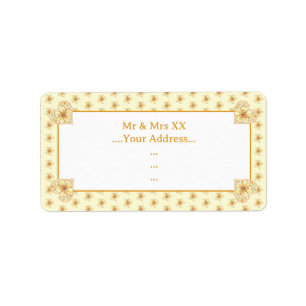 Etiqueta Hibiscus & lace YELLOW