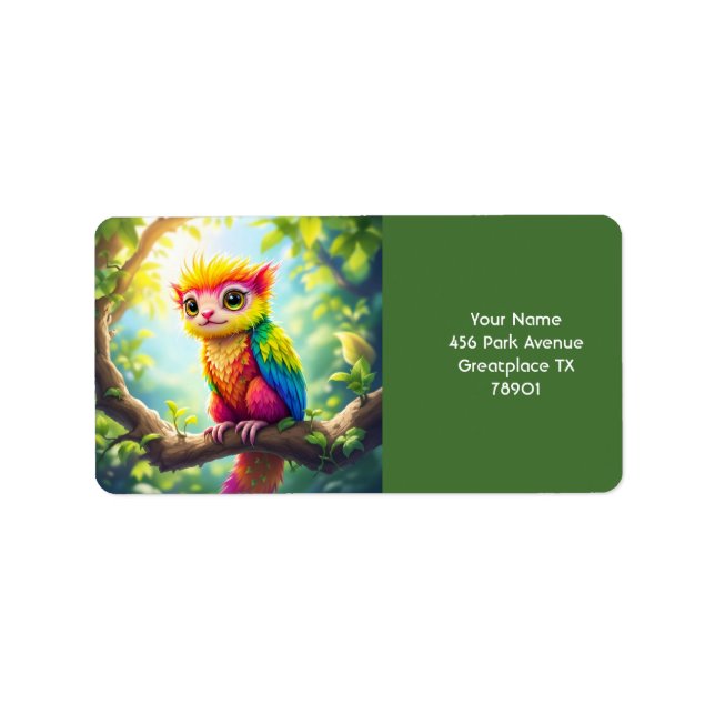 Etiqueta Híbrido de Fantasy Cute mitad Ferret (Frente)