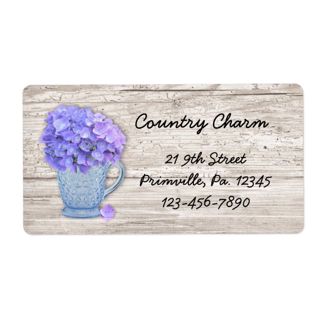 Etiqueta Hidrangea del país (Frente)