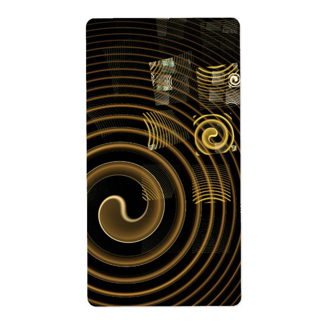 Etiqueta Hipnosis Resumen Arte Fractal (Frente)