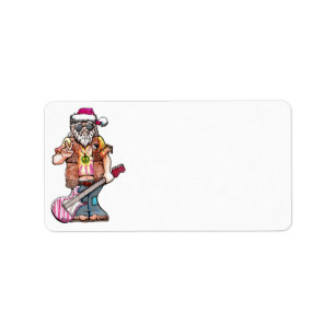 Etiqueta Hippie Santa