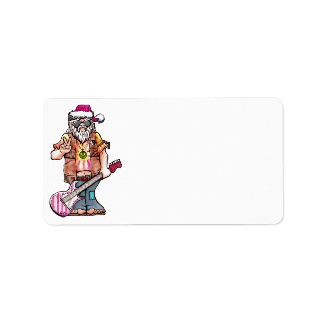 Etiqueta Hippie Santa (Frente)