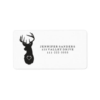 ETIQUETA HIPSTER DEER CON CORAZONES