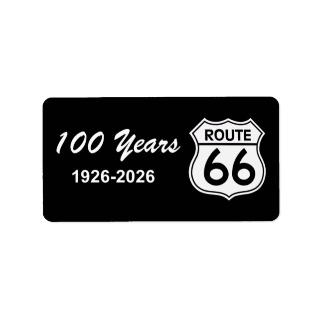 Etiqueta Historic Route 66 Centennial (Frente)