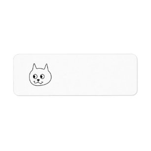 Etiqueta Historieta blanca del gato