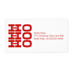 Etiqueta Ho Ho Ho (estilo letterpress)