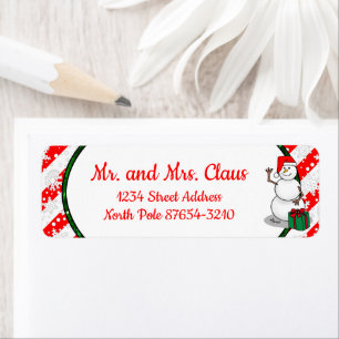 Etiqueta Ho Ho Ho Ho Ho Feliz Navidad Santa Cute Snowman