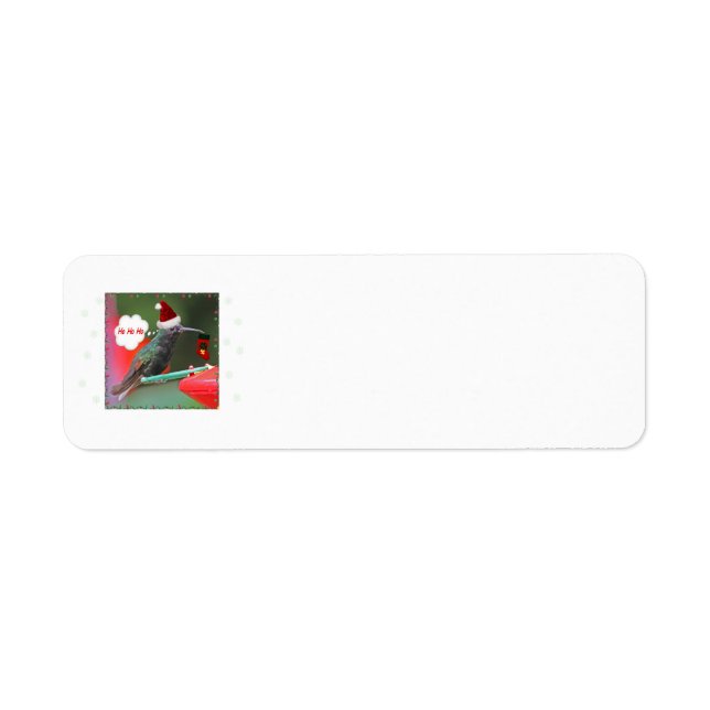 Etiqueta Ho Ho Ho Ho Hummingbird (Frente)