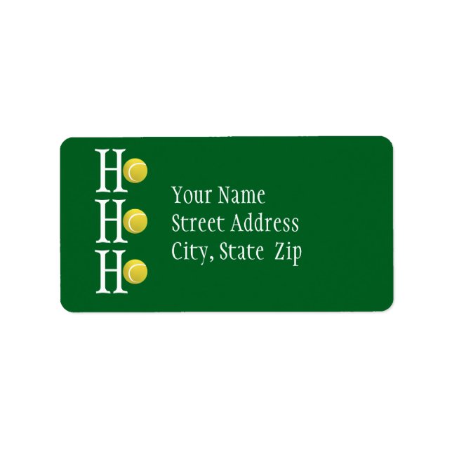 Etiqueta HO-HO-HO - personalized address label (Frente)