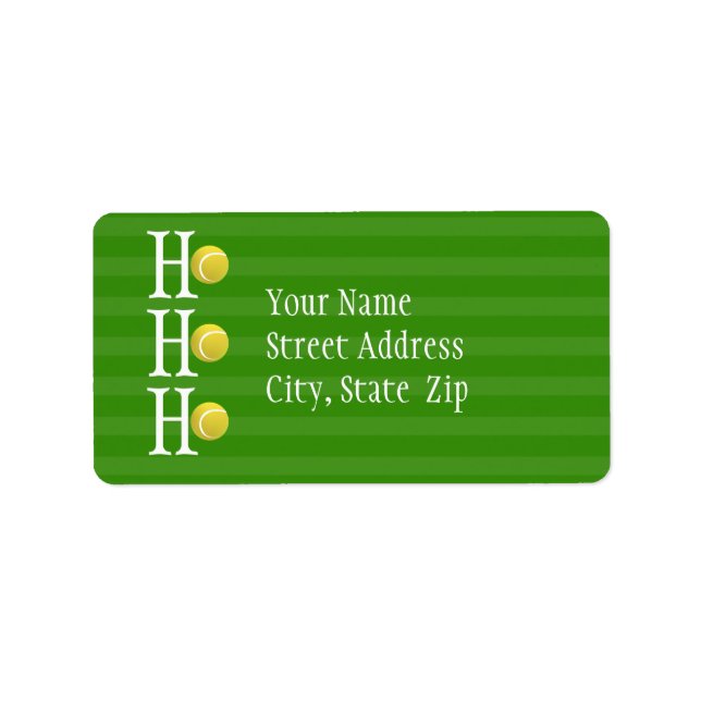 Etiqueta HO-HO-HO - tenis (Frente)