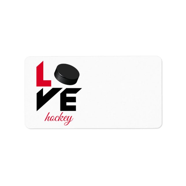 Etiqueta Hockey de amor (Frente)