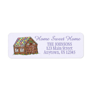 Etiqueta Hogar Sweet Home Candy Navidades Gingerbread House