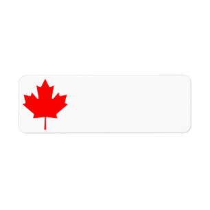 Etiqueta Hoja de arce de Canadá