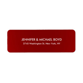 Etiqueta Hoja de estilo moderno de color rojo parduzco