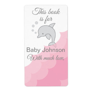 Etiqueta Hoja de marcadores "Dolphin Pink" de Baby Shower d