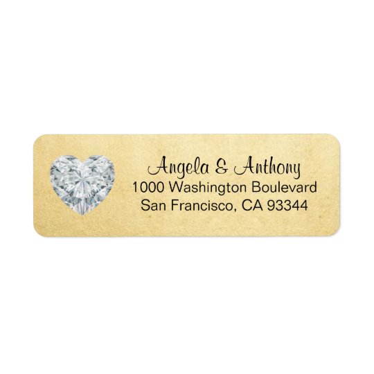 Etiqueta Hoja de oro elegante con clase que casa el remite