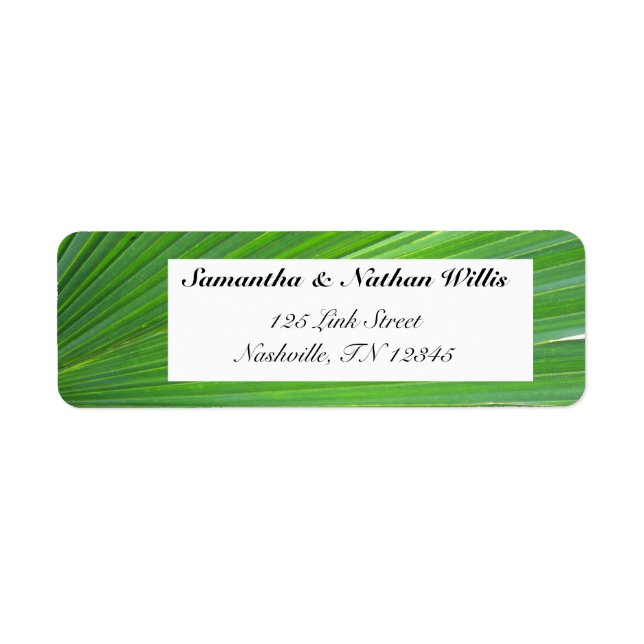 Etiqueta Hoja de palmera (Frente)