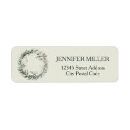 Etiqueta Hojas de color de agua y flores