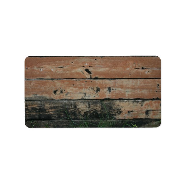 Etiqueta Hojas de madera con césped de algas (Frente)