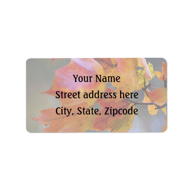 Etiqueta Hojas otoñales (Frente)