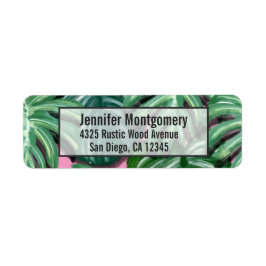 Etiqueta Hojas tropicales Foliage Green & Lush