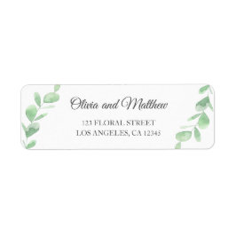 Etiqueta Hojas verdes de eucalipto. Dirección simple del bo