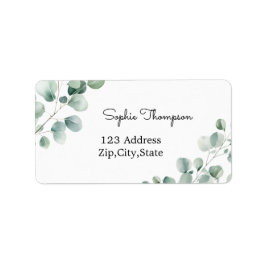 Etiqueta Hojas verdes de Eucalyptus